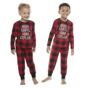 North Pole Trading Co. Plaid Toddler Unisex 2-pc. Christmas Pajama Set